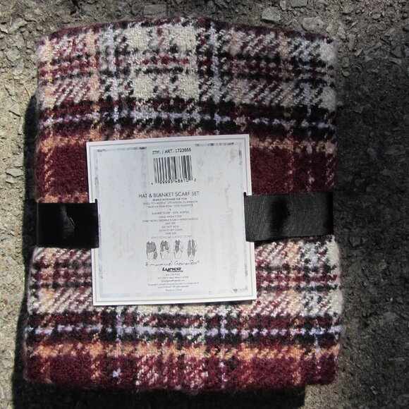 emmanuel geraldo hat & blanket scarf set NWT (CL324) - Picture 3 of 4
